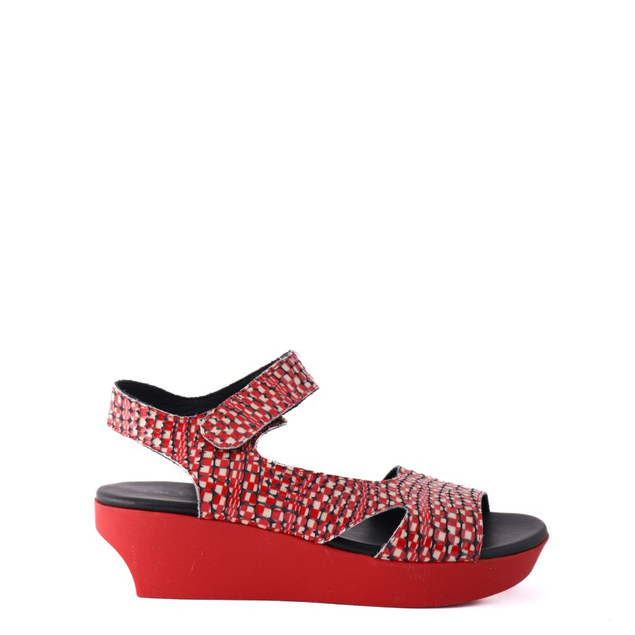 Flats & Sandals ARCHE | Soqeto Red Multi Snake