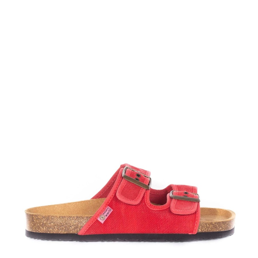 Flats & Sandals NATURAL WORLD | Narita Red Light Red Wash