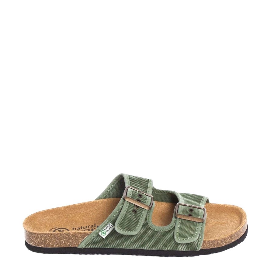 Flats & Sandals NATURAL WORLD | Narita Green Green Wash