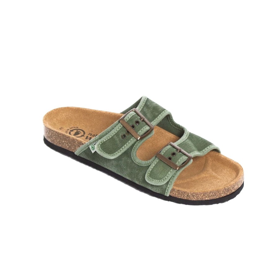 Flats & Sandals NATURAL WORLD | Narita Green Green Wash